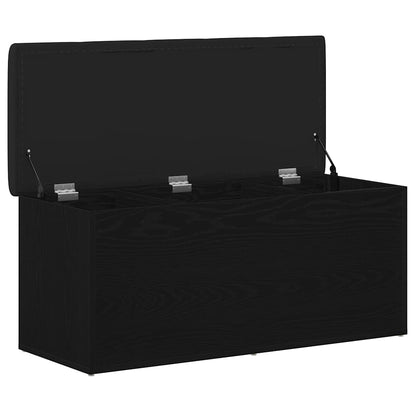 Panchina con contenitore Rovere nero 102 x 42 x 45 cm | homemem39