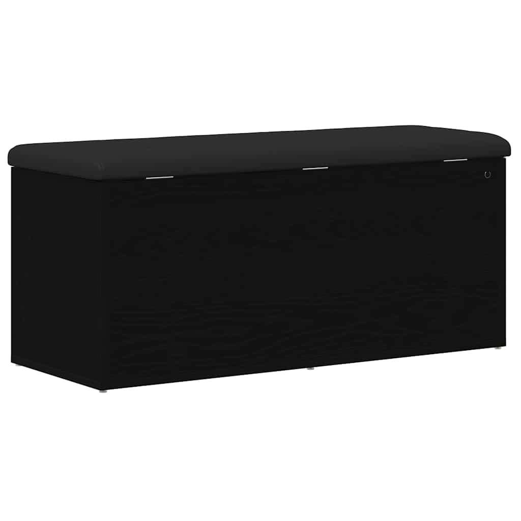 Panchina con contenitore Rovere nero 102 x 42 x 45 cm | homemem39