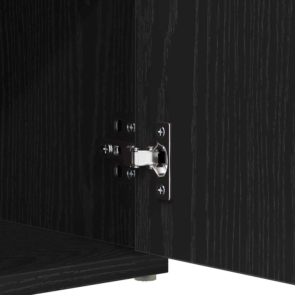 Panchina con contenitore Rovere Nero 102 x 32 x 50 cm