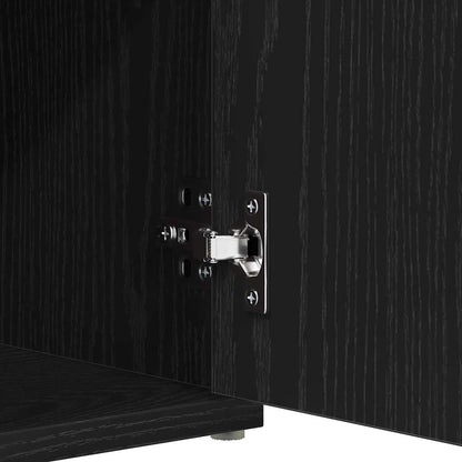 Panchina con contenitore Rovere Nero 102 x 32 x 50 cm