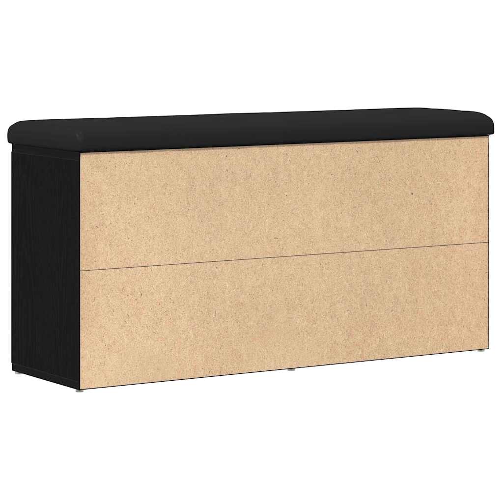 Panchina con contenitore Rovere Nero 102 x 32 x 50 cm | homemem39