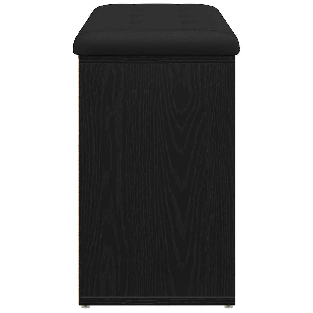Panca per scarpe Nero 82 x 32 x 50 cm Legno multistrato | homemem39