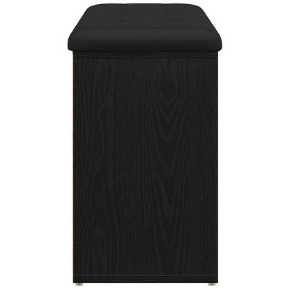 Panca per scarpe Nero 82 x 32 x 50 cm Legno multistrato | homemem39