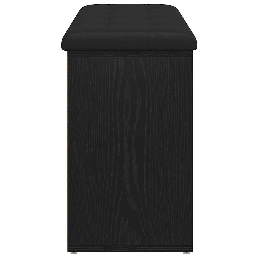 Panca per scarpe Rovere Nero 102 x 32 x 50 cm Legno multistrato | homemem39