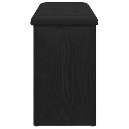 Panca per scarpe Rovere Nero 102 x 32 x 50 cm Legno multistrato | homemem39