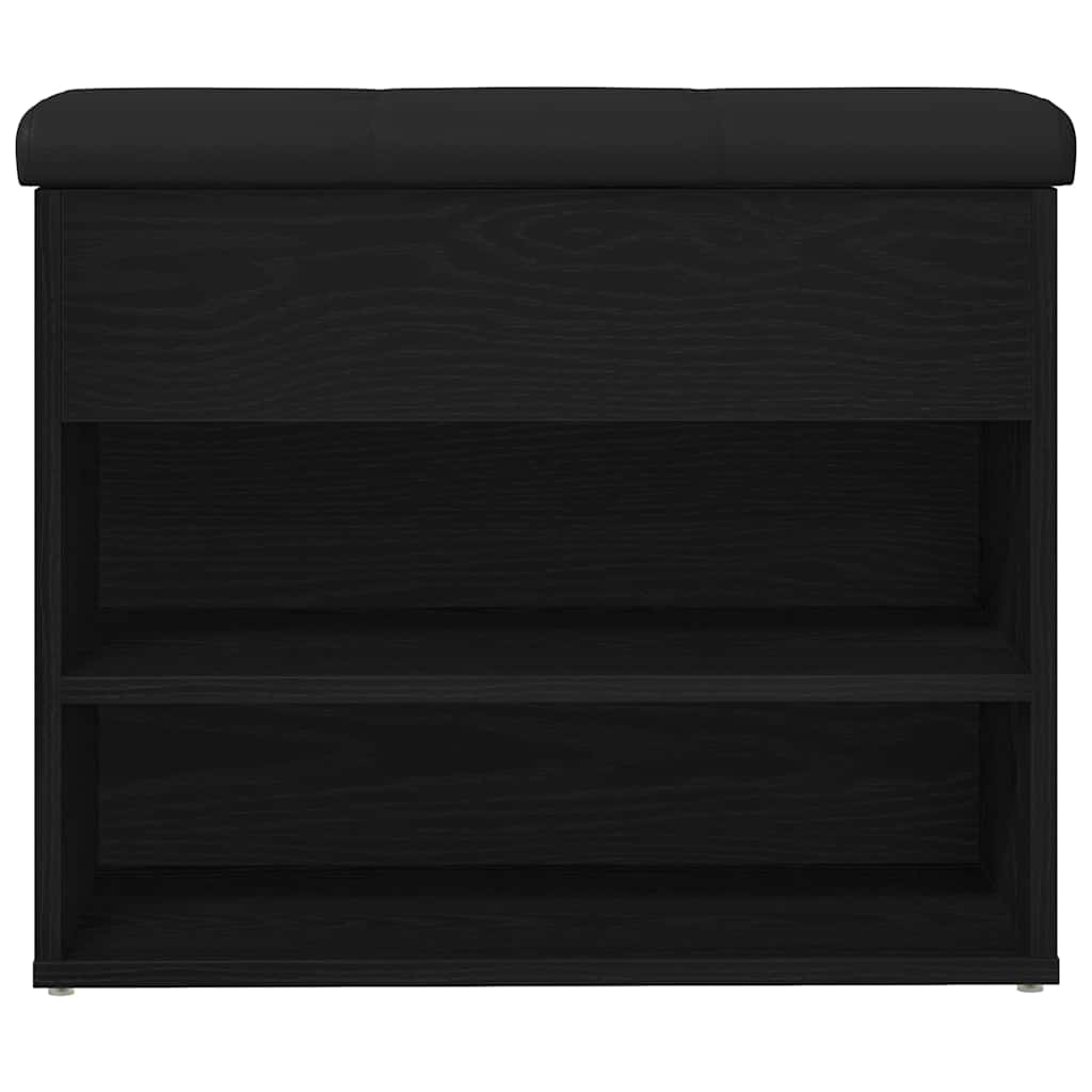 Panchina con contenitore Rovere Nero 62 x 32 x 50 cm | homemem39