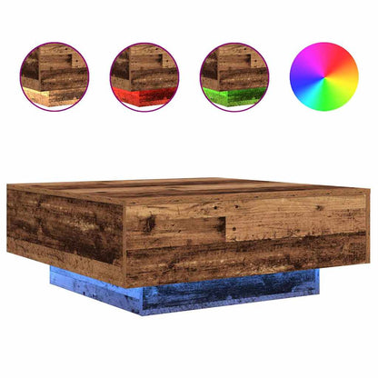 Tavolino da salotto Legno Vecchio e Blu 80 x 80 x 31 cm | homemem39
