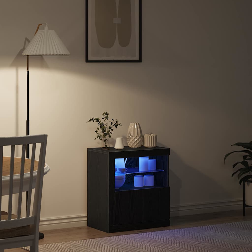 Credenza Nero 60.5 x 37 x 67 cm Legno multistrato