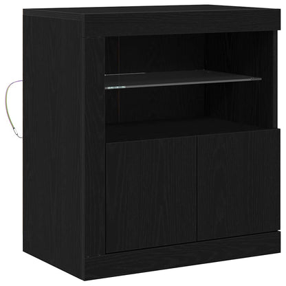 Credenza Nero 60.5 x 37 x 67 cm Legno multistrato