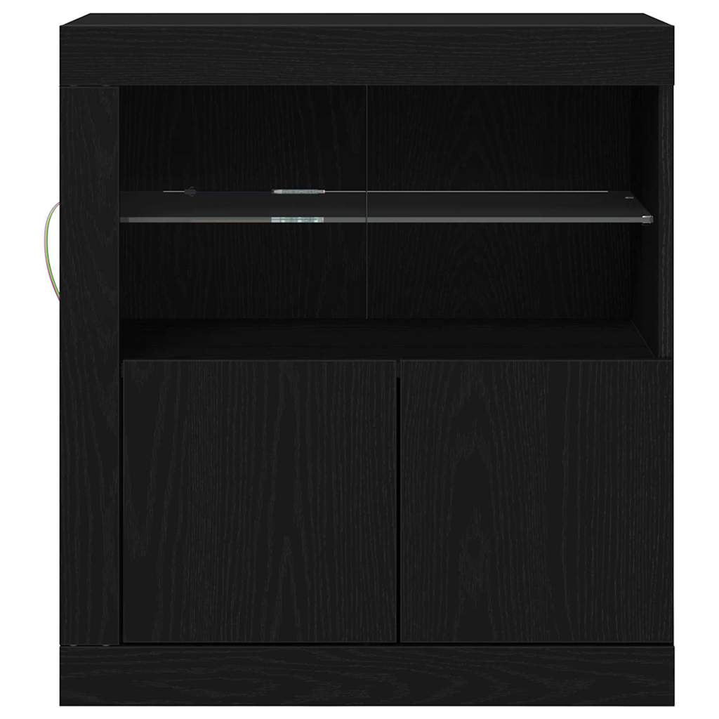 Credenza Nero 60.5 x 37 x 67 cm Legno multistrato