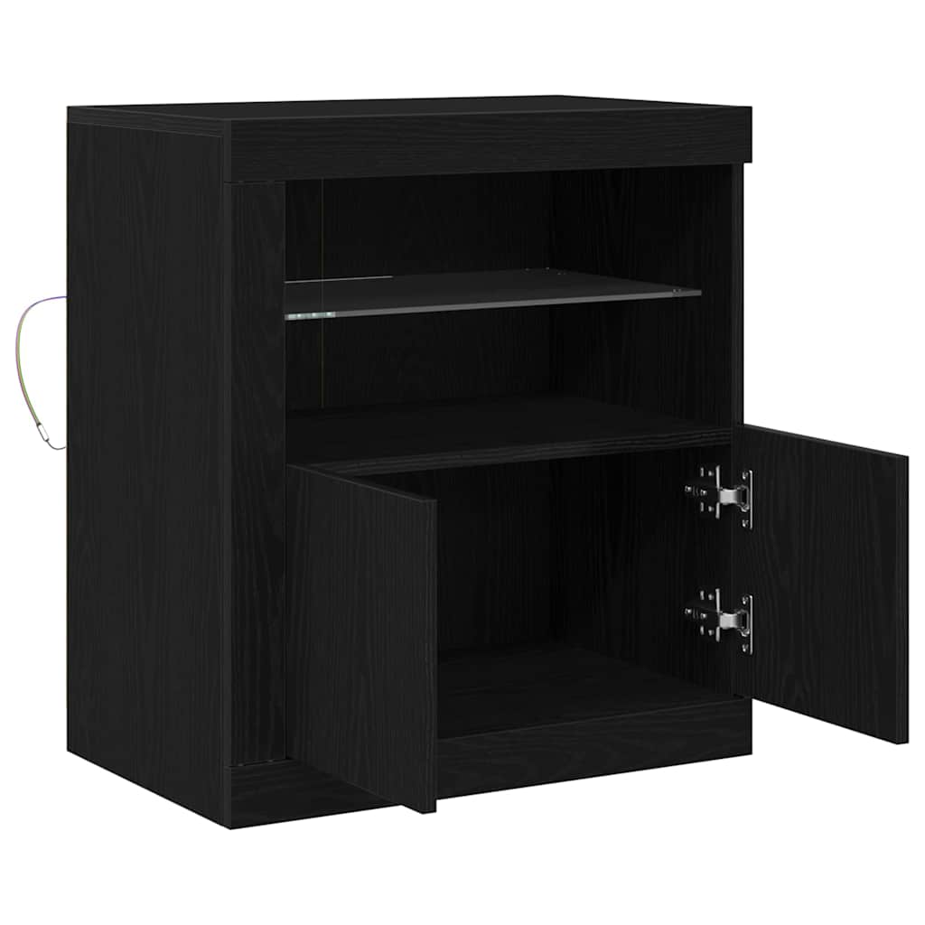 Credenza Nero 60.5 x 37 x 67 cm Legno multistrato