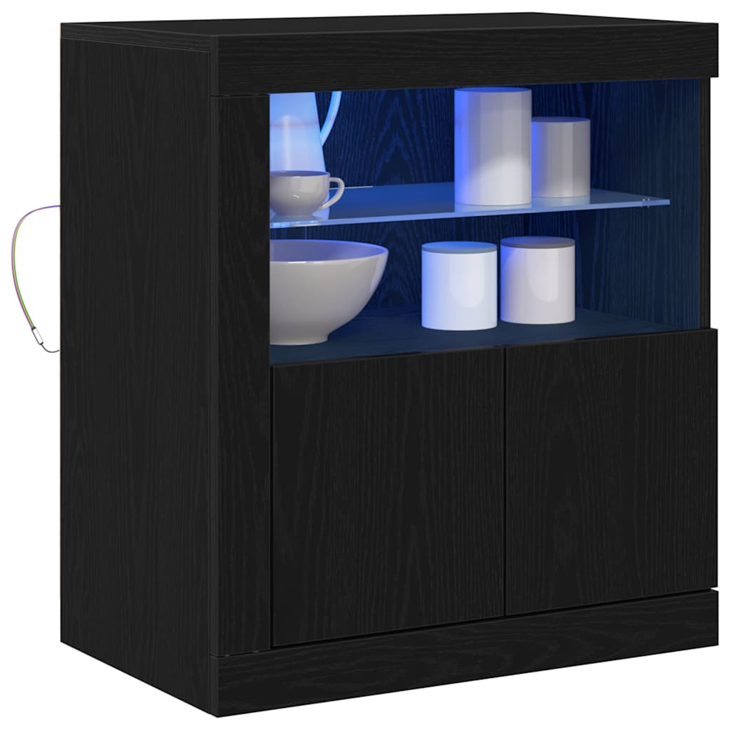 Credenza Nero 60.5 x 37 x 67 cm Legno multistrato