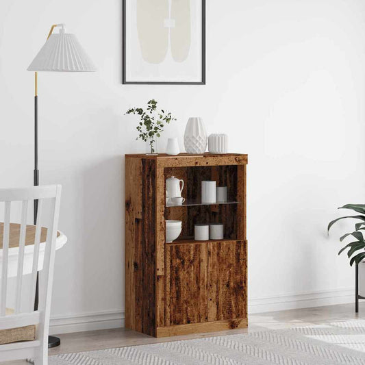 Madia LED Legno vecchio 60,5 x 37 x 100 cm Legno multistrato