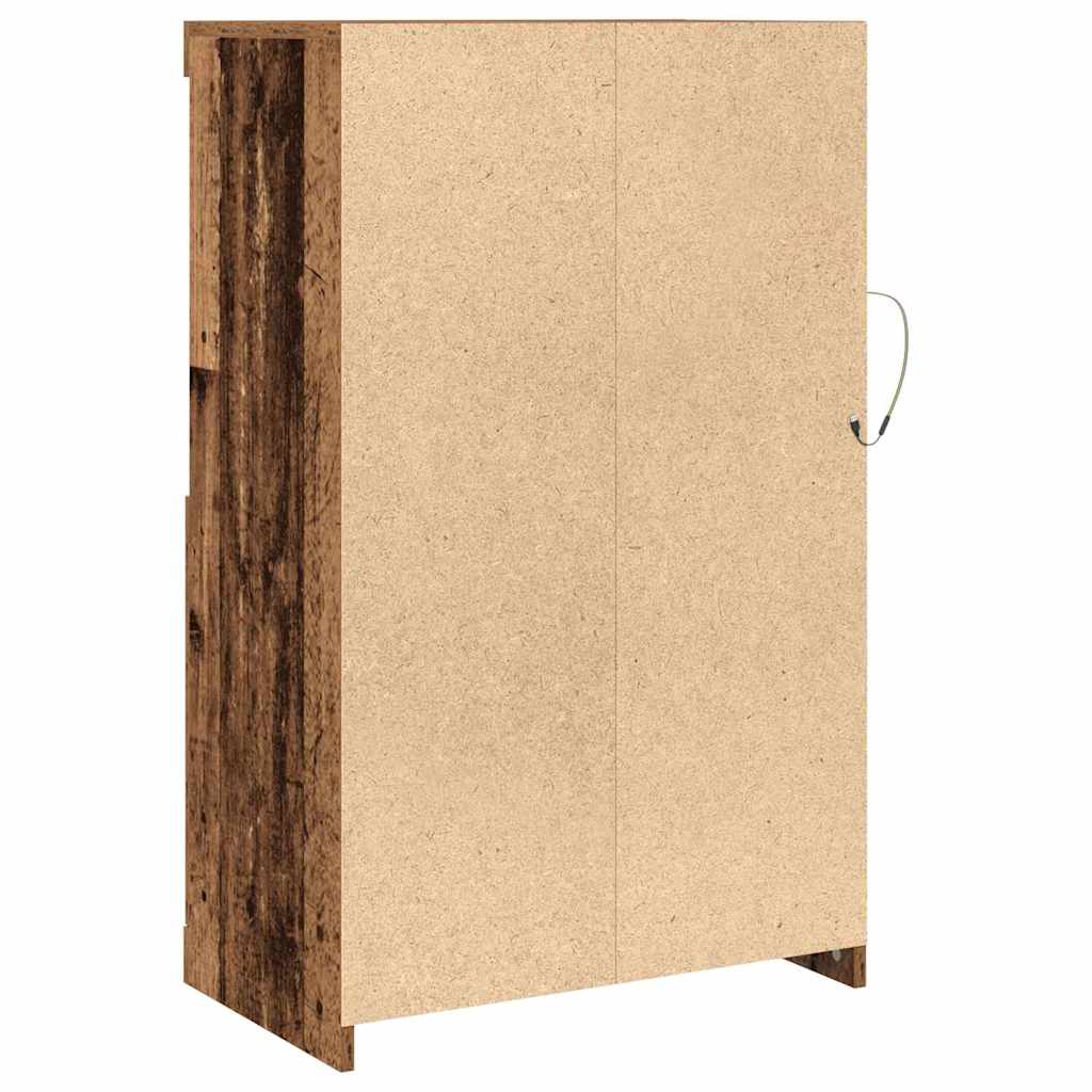 Madia LED Legno vecchio 60,5 x 37 x 100 cm Legno multistrato | homemem39