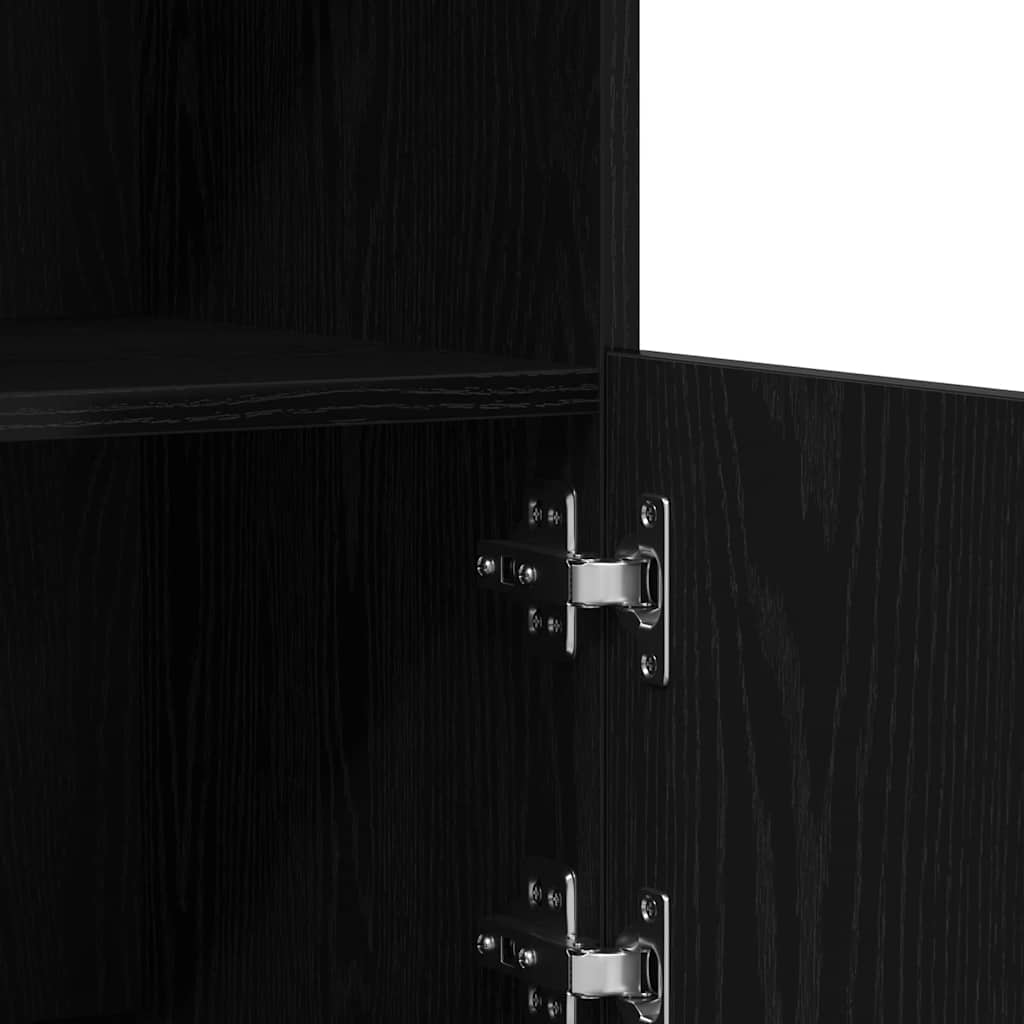 Madia LED Nero 81 x 37 x 66,5 cm Legno ingegnerizzato