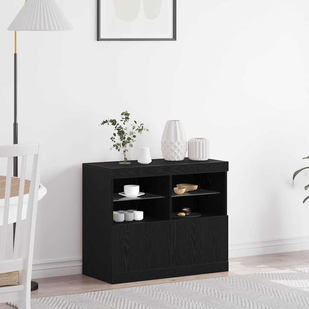 Credenza Nero 81 x 37 x 67 cm Legno multistrato