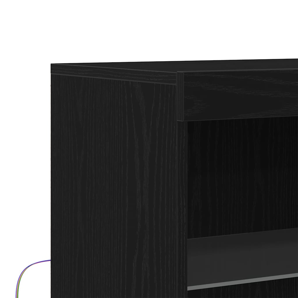 Madia LED Nero 60 x 37 x 100 cm Legno ingegnerizzato