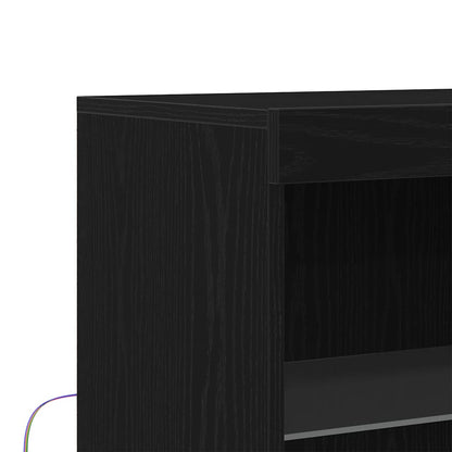 Madia LED Nero 60 x 37 x 100 cm Legno ingegnerizzato
