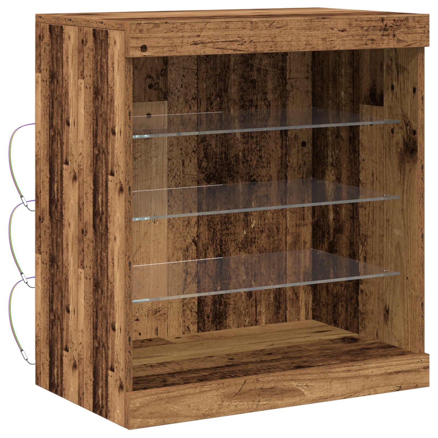Madia LED Legno vecchio 60,5 x 37 x 67 cm Legno multistrato
