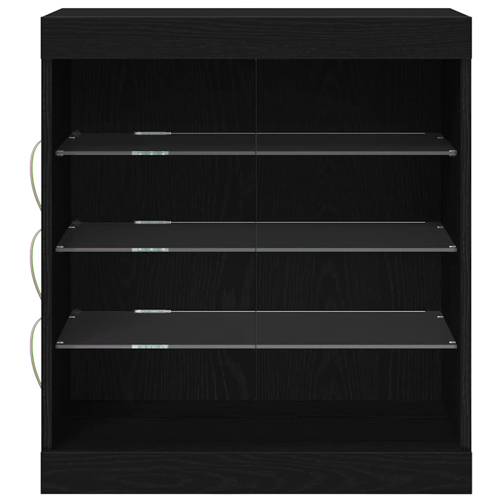 Credenza Rovere Nero 60.5 x 37 x 67 cm Legno multistrato