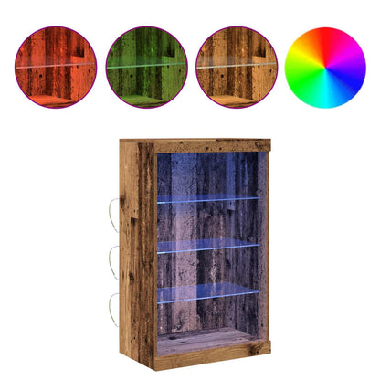 Madia LED Legno vecchio 60,5 x 37 x 100 cm Legno multistrato