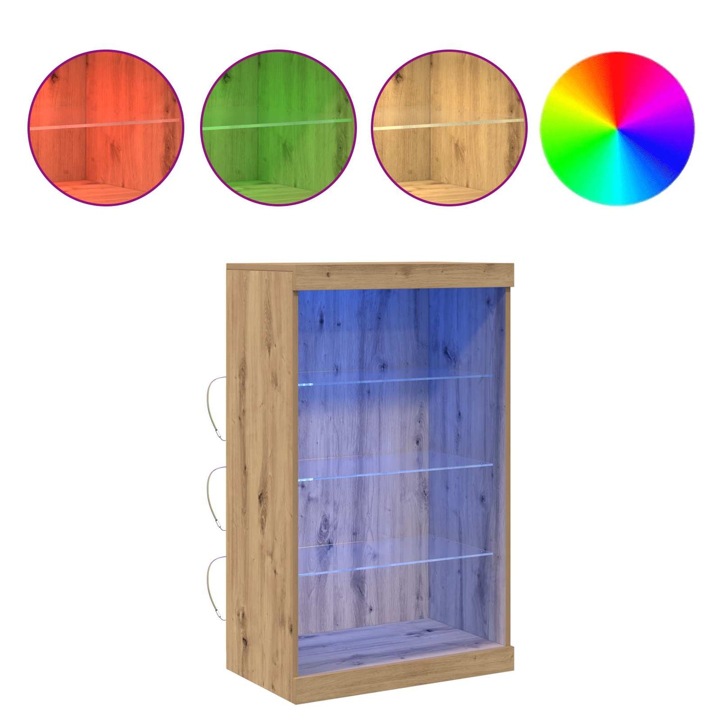 Madia LED Rovere artigianale 60,5 x 37 x 100 cm | homemem39