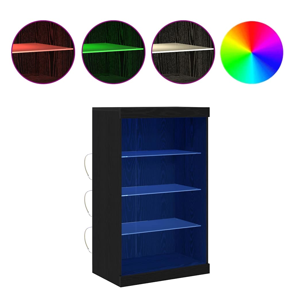 Credenza Rovere Nero 60.5 x 37 x 100 cm Legno multistrato