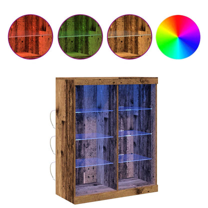 Madia LED Legno antico 81 x 37 x 100 cm Legno ingegnerizzato