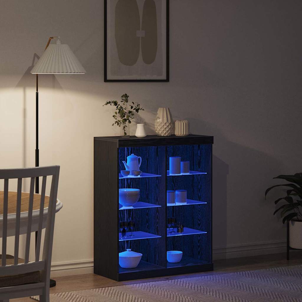 Credenza Rovere nero 41 x 37 x 100 cm Legno multistrato