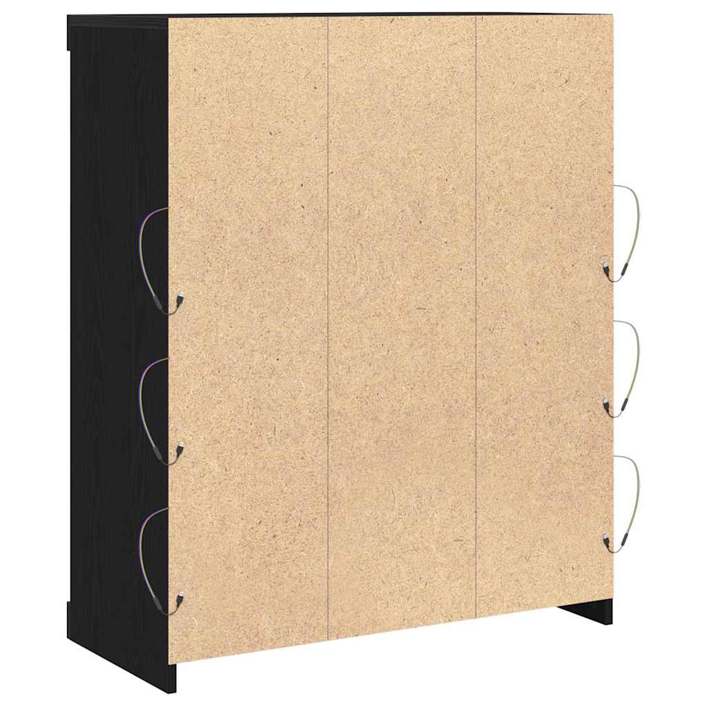 Credenza Rovere nero 41 x 37 x 100 cm Legno multistrato