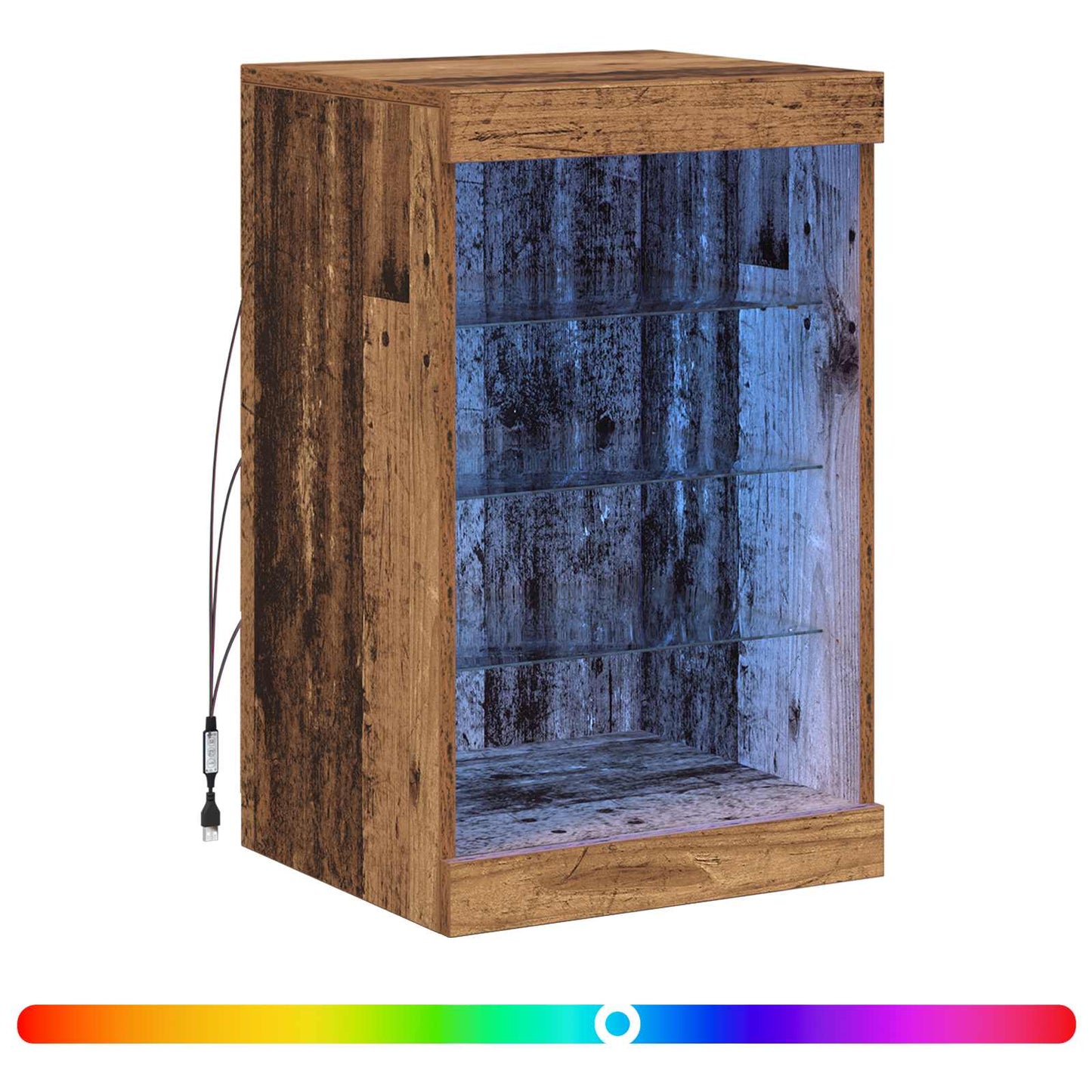 Madia LED Legno vecchio 41 x 37 x 67 cm Legno multistrato
