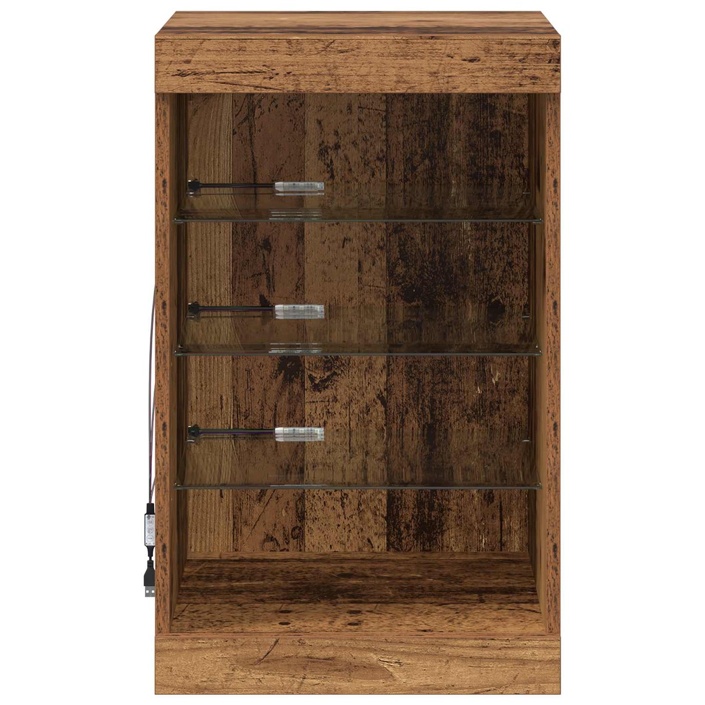 Madia LED Legno vecchio 41 x 37 x 67 cm Legno multistrato