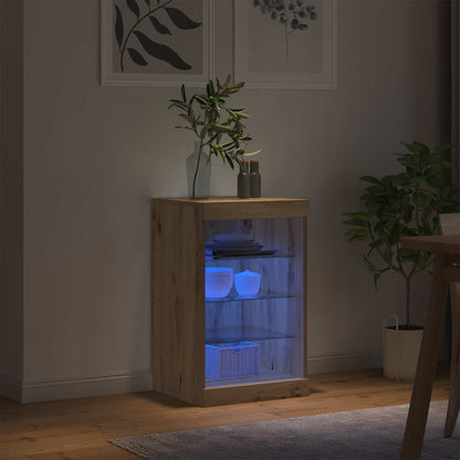 Madia LED Rovere artigianale 41 x 37 x 67 cm Legno multistrato | homemem39