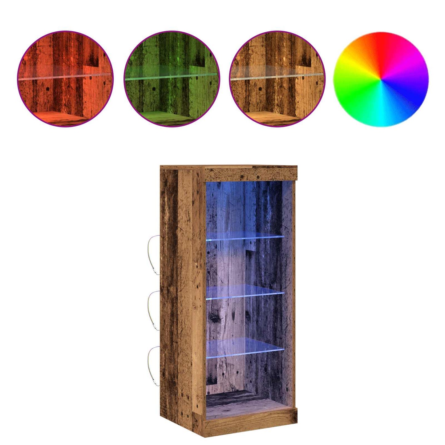 Madia LED Legno vecchio 41 x 37 x 100 cm Legno multistrato | homemem39