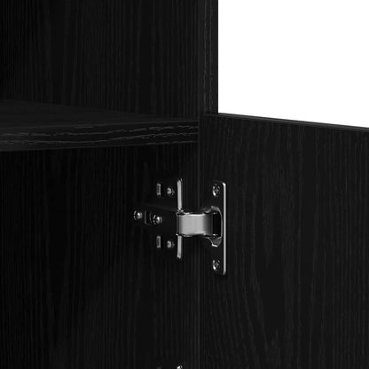 Madia LED Rovere Nero 41 x 37 x 100 cm Legno multistrato | homemem39