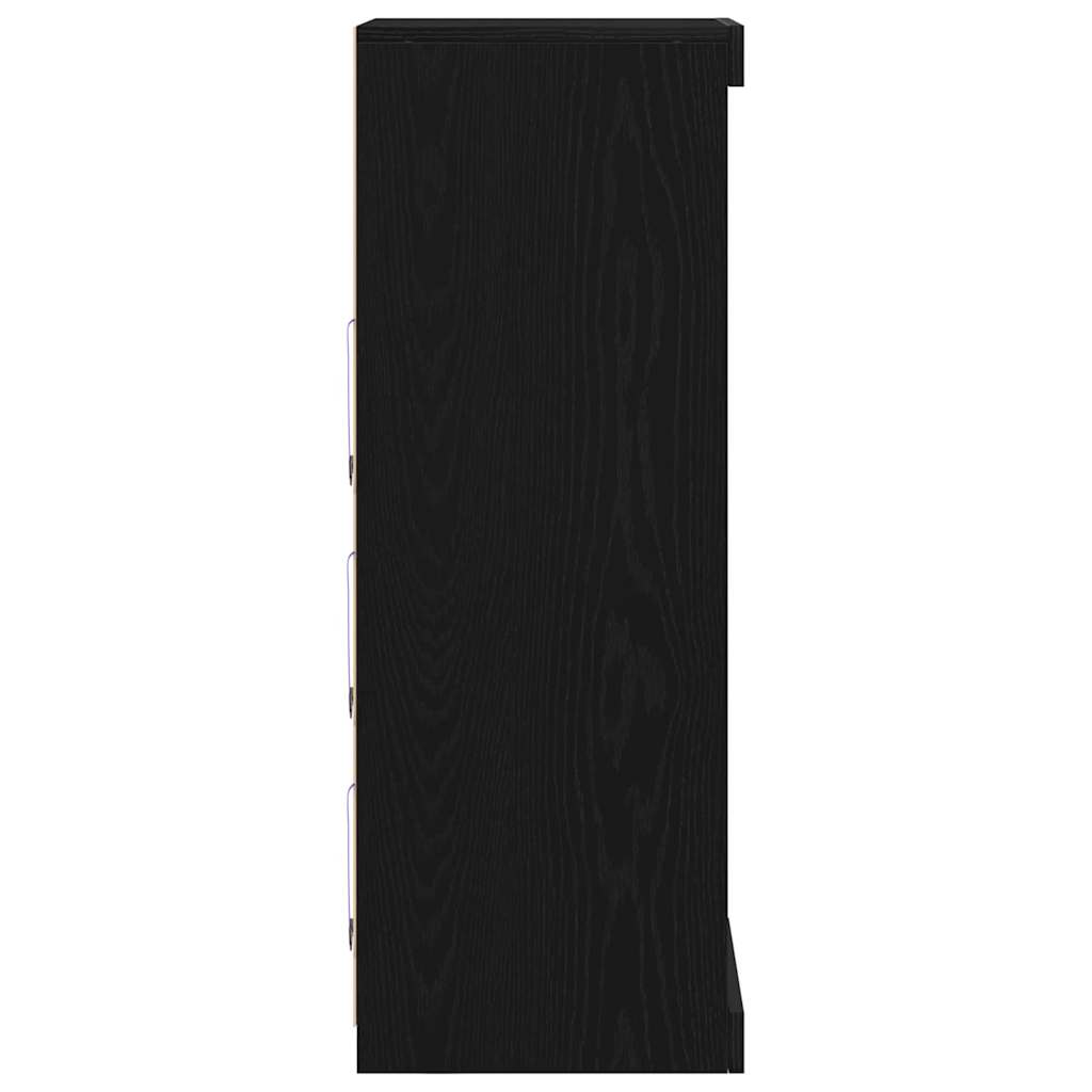 Credenza Rovere nero 41 x 37 x 100 cm Legno multistrato