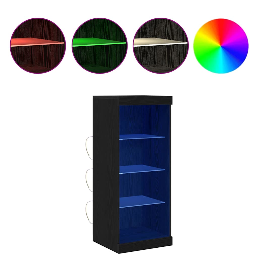 Credenza Rovere nero 41 x 37 x 100 cm Legno multistrato