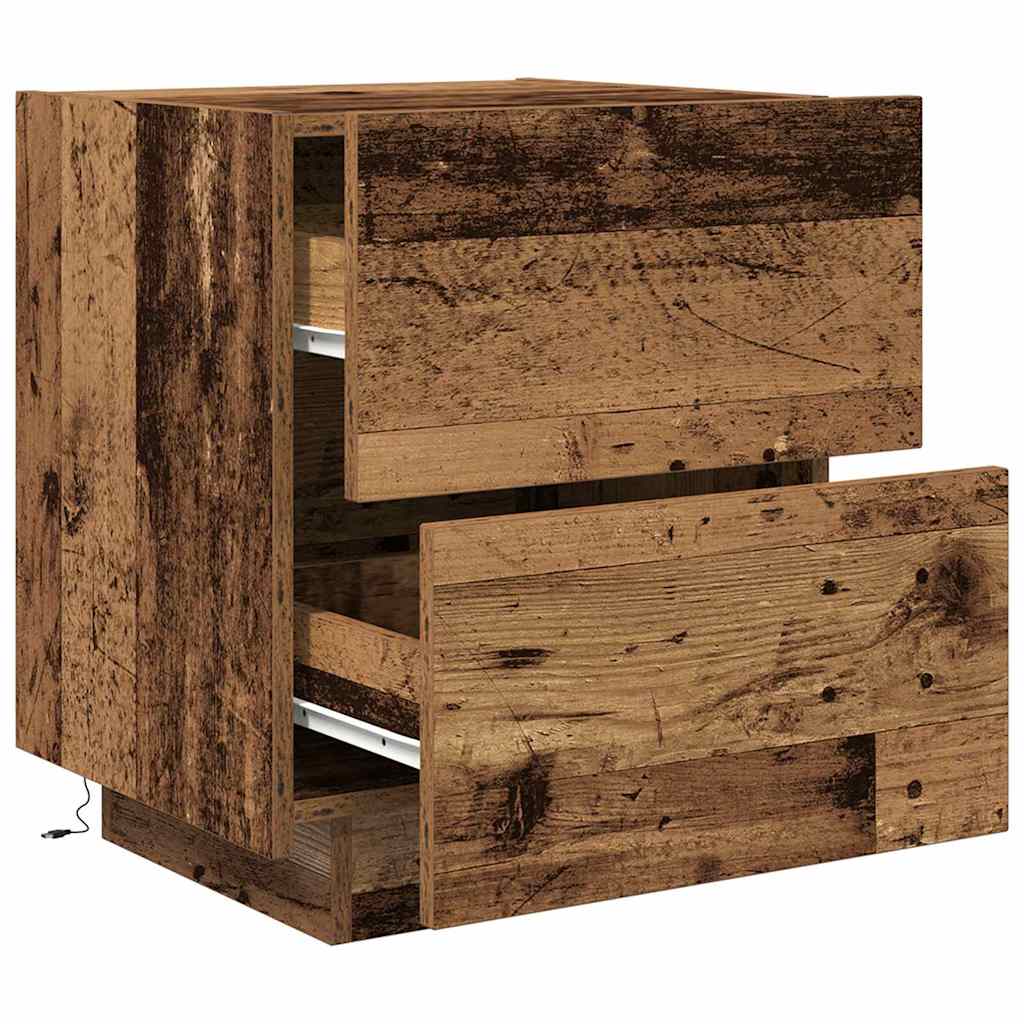 Armadio da Notte con cassetto Legno vecchio 45 x 40 x 55 cm | homemem39