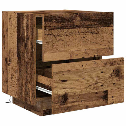 Armadio da Notte con cassetto Legno vecchio 45 x 40 x 55 cm | homemem39