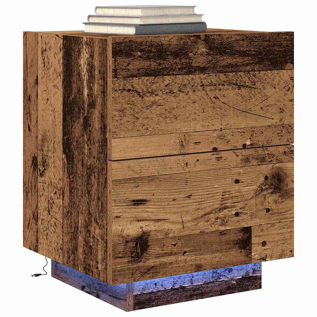 Armadio da Notte 2 pcs Legno vecchio 45 x 40 x 55 cm