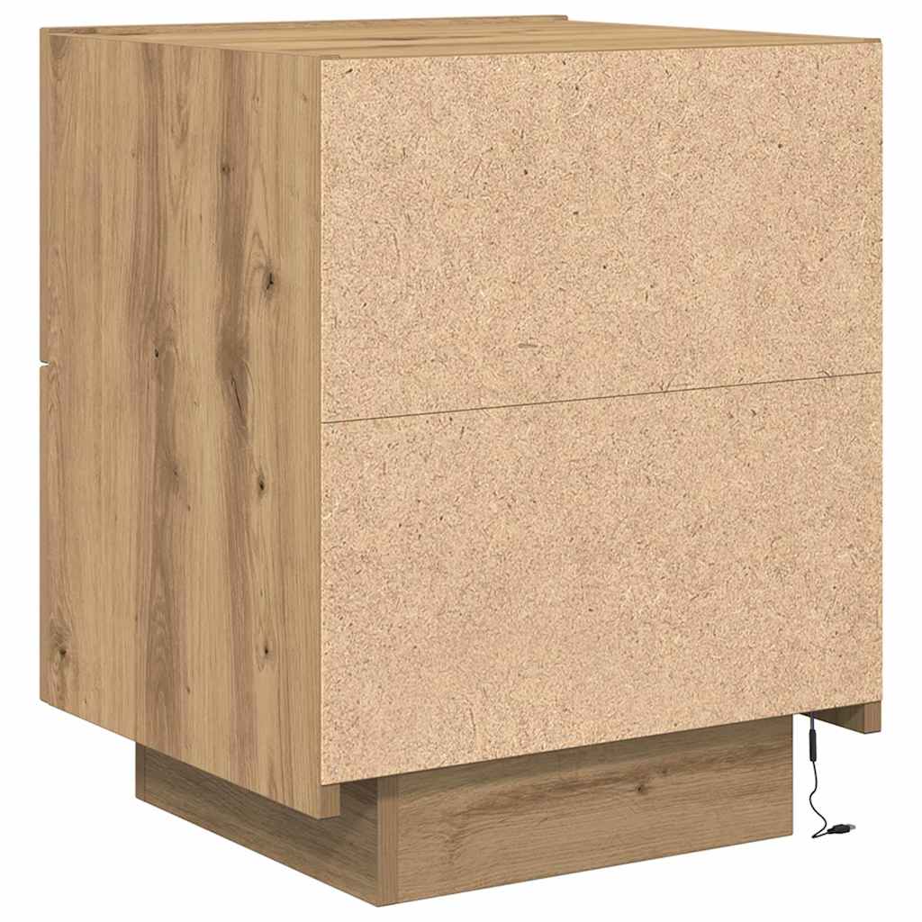 Armadio da Notte 2 pcs Rovere artigianale 45 x 40 x 55 cm | homemem39