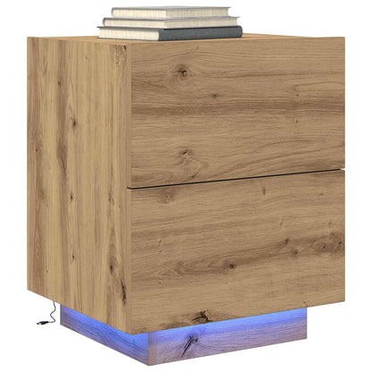 Armadio da Notte 2 pcs Rovere artigianale 45 x 40 x 55 cm | homemem39