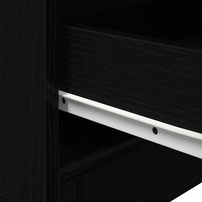 Armadio da Notte Rovere Nero 45 x 40 x 55 cm Legno multistrato | homemem39