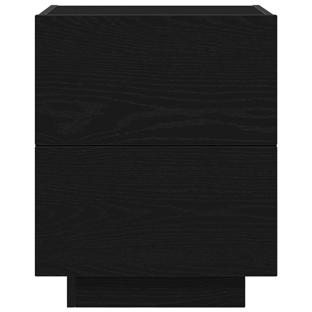 Armadio da Notte Rovere Nero 45 x 40 x 55 cm Legno multistrato | homemem39