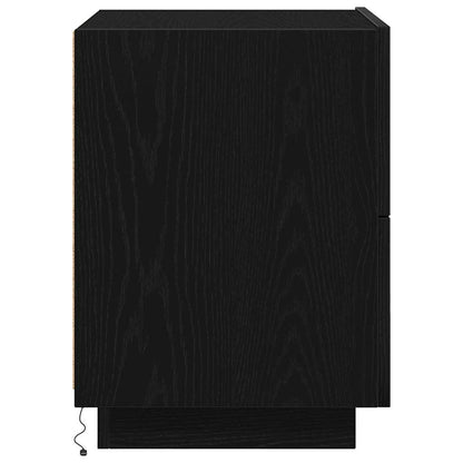 Armadio da Notte Rovere Nero 45 x 40 x 55 cm Legno multistrato | homemem39