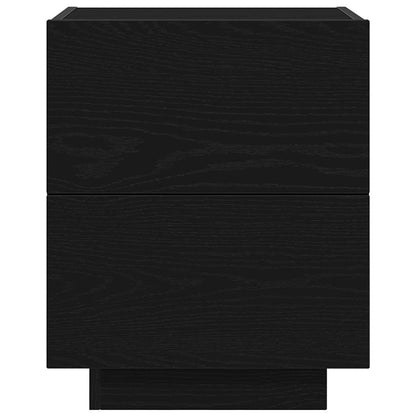 Armadio da Notte con cassetto 2 pcs Rovere Nero 45 x 40 x 55 cm