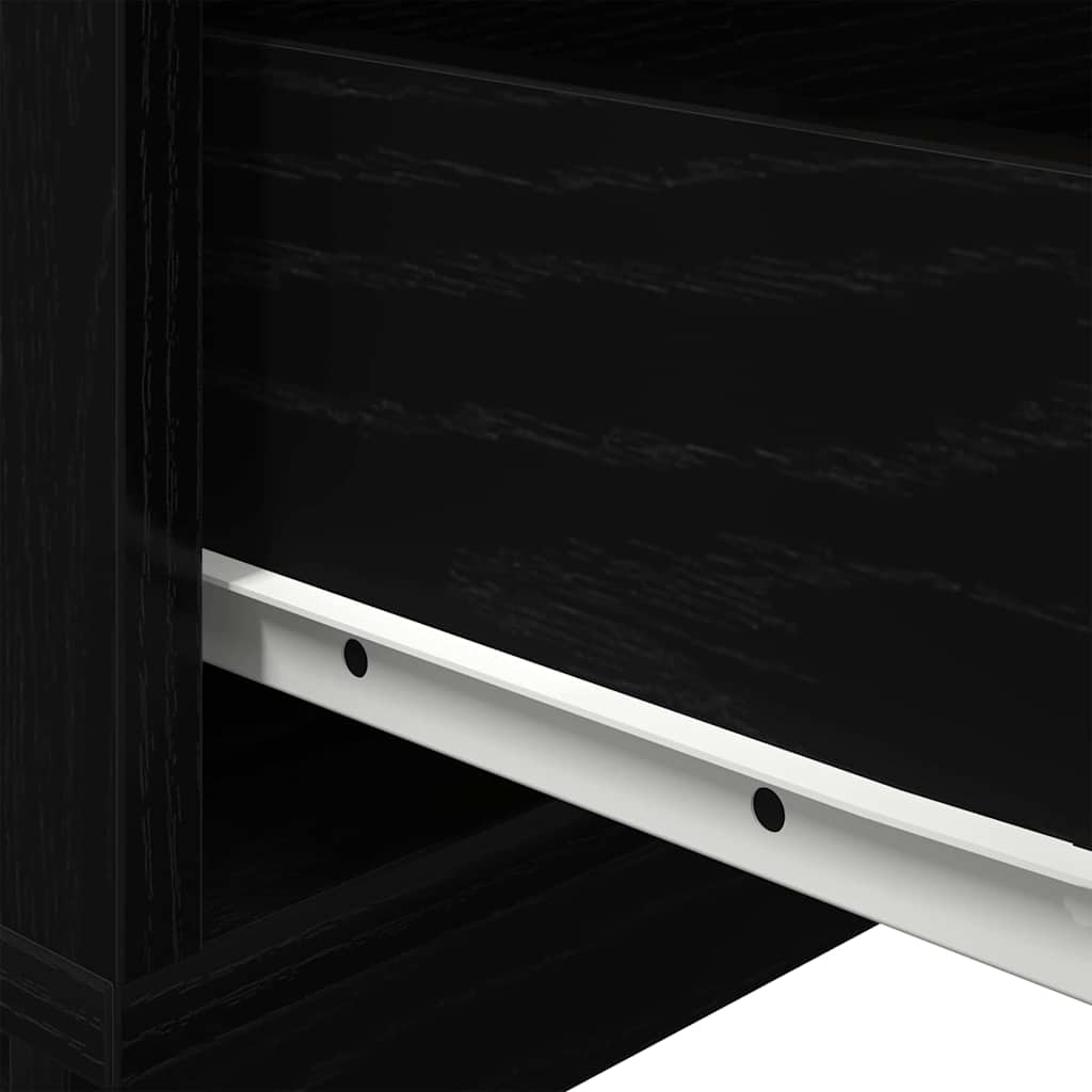 Comodino Rovere nero 70 x 36 x 40.5 cm Legno multistrato