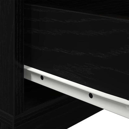 Armadio da Notte Rovere Nero 70 x 36 x 40,5 cm