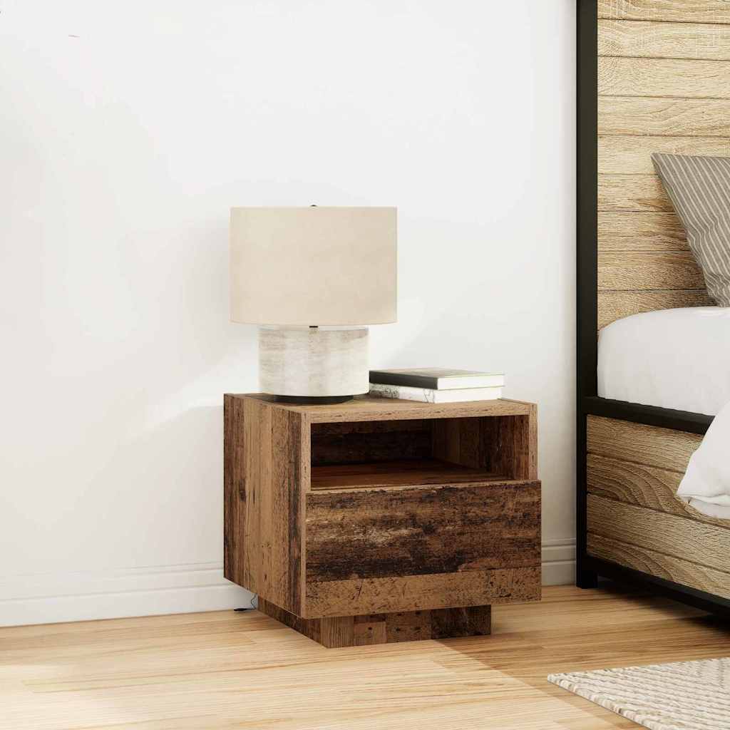 Armadio da Notte con cassetto Legno vecchio 40 x 39 x 37 cm | homemem39