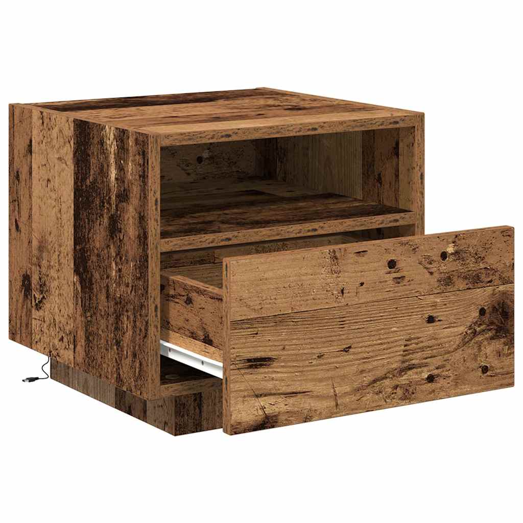 Armadio da Notte con cassetto Legno vecchio 40 x 39 x 37 cm | homemem39